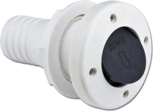 Skroggjennomføring m/tilbakeslagsventil 1 1/2