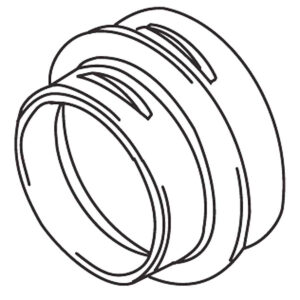 Adapter for varmer, tilkopling Ø 90/80 mm - Webasto