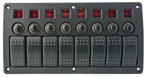 Bryterpanel 8 brytere - Rocker swittch type 12V/24V