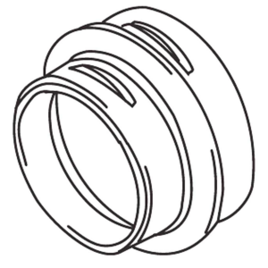 Adapter for varmer, tilkopling Ø 90/80 mm - Webasto